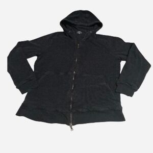 Vince dark navy blue zip-front hoodie #oldmoney #100%cotton #quietluxury